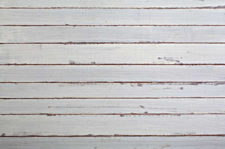 large wood planks table painted white texture backgroundの写真素材