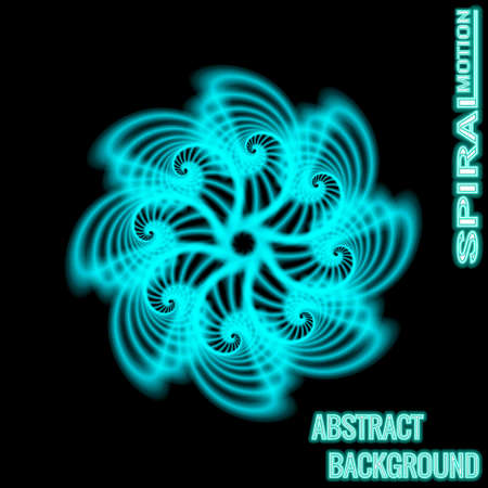 abstract background. Designed from spiral elements with motion effect. Design element for electronic music.のイラスト素材