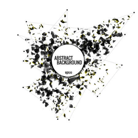 Abstract explosion background. Triangle modern design element. illustration.のイラスト素材