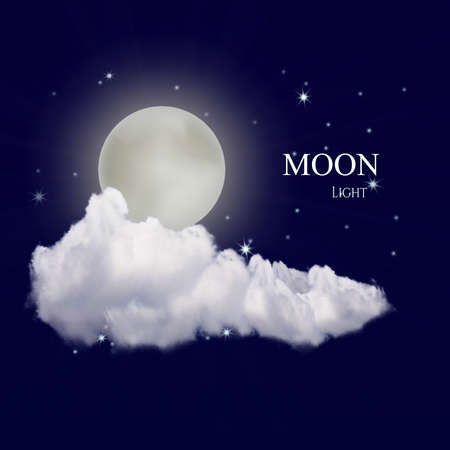 Realistic moon illustration.のイラスト素材