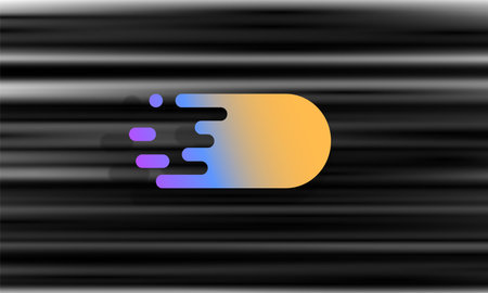 Abstract color icon on dark background Vector illustration.