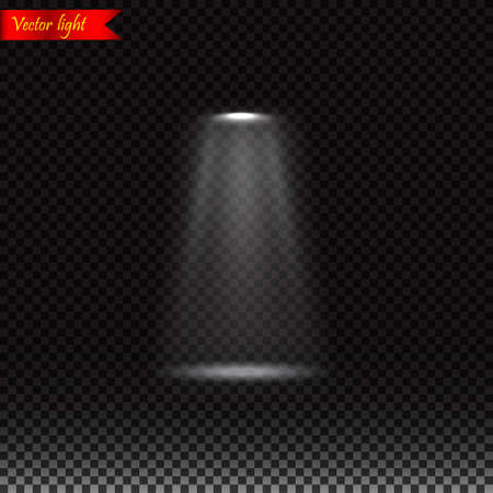 realistic light  Vector illustration on dark background.のイラスト素材