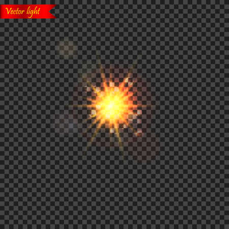 Luminous vector effect on a transparent background for your design.のイラスト素材