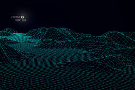 abstract vector landscapeのイラスト素材