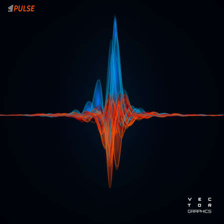 vector pulsation signalのイラスト素材