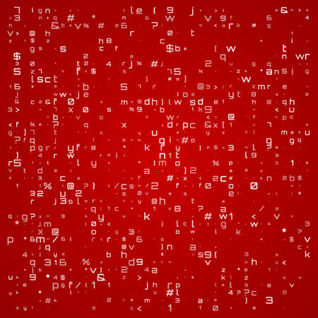 Abstract technology illustration with different symbols. Abstract code presentation. Vector Illustrationのイラスト素材