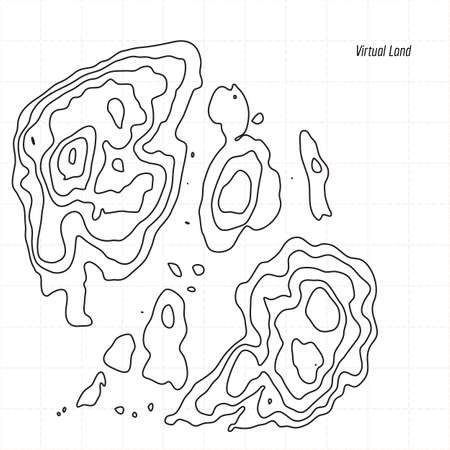 Vector design element. Topography map. Abstract landscapeのイラスト素材