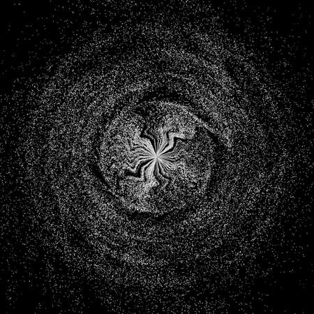 Abstract space composition with particles. Particle vortex.のイラスト素材