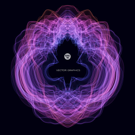 Abstract wavy design for music or data science illustration.