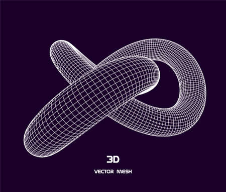 Abstract of vector threefold torus.のイラスト素材