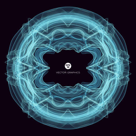 Abstract wavy design for music or data science illustration.のイラスト素材