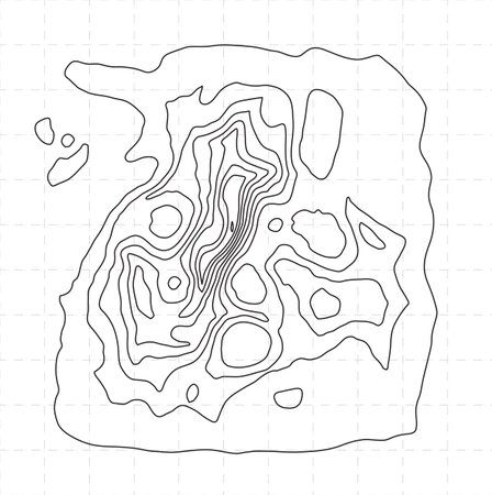Vector design element. Topography levels map. Abstract background.のイラスト素材