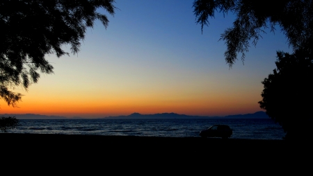 Sunset on Rhodosの写真素材