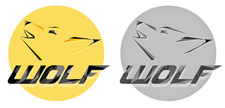 Creative vector wolf head logotype in polygon or PolyArt style. Modern professional wolf logo for a...