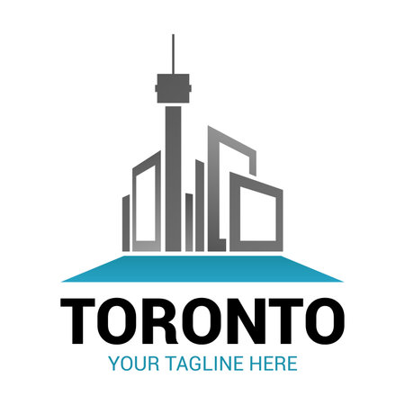 Toronto city creative abstract business . Canada sign.のイラスト素材