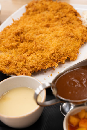 homemade Tonkatsu Pork cutlet South Koreaの写真素材