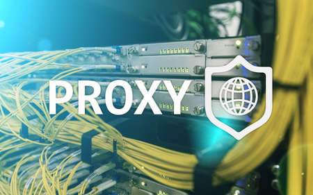 PROXY server, VPN, Virtual Private network technology. Cyber security.の写真素材
