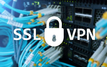 SSL VPN. Virtual private network. Encrypted connection.の写真素材