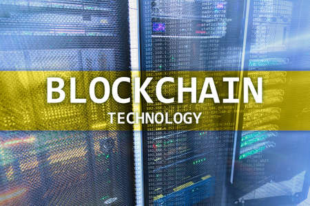 Blockchain technology, cryptocurrency mining.の写真素材