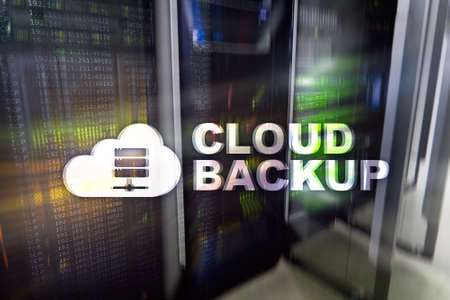 Cloud backup. Server data loss prevention. Cyber security. の写真素材