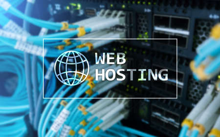 Web Hosting, providing storage space and access for websites.の写真素材
