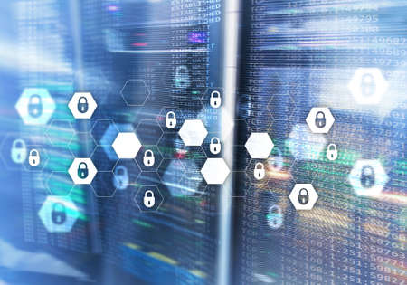 Cyber security, data protection, information privacy. Internet and technology concept.の写真素材