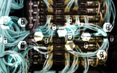 Cyber security, data protection, information privacy. Internet and technology concept.の写真素材