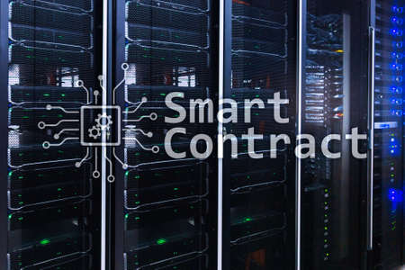Smart contract, blockchain technology in modern business.の写真素材