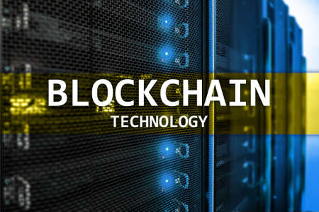 Blockchain technology, cryptocurrency mining.の写真素材