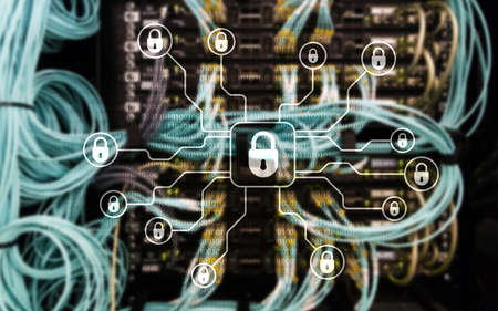 Cyber security, data protection, information privacy. Internet and technology concept.の写真素材