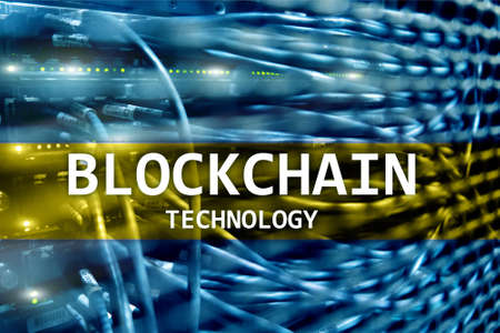 Blockchain technology, cryptocurrency mining.の写真素材