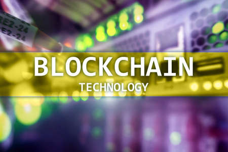 Blockchain technology, cryptocurrency mining.の写真素材