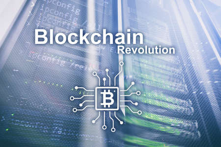 Blockchain revolution, innovation technology in modern business.の写真素材