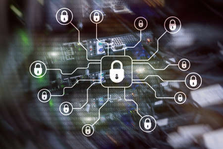 Cyber security, data protection, information privacy. Internet and technology concept.の写真素材