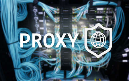 PROXY server, VPN, Virtual Private network technology. Cyber security.の写真素材