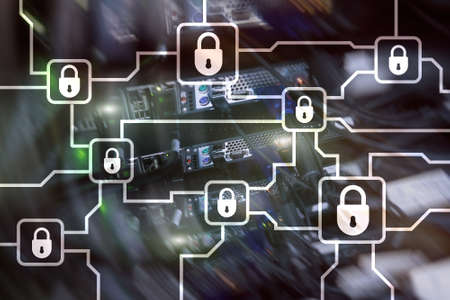 Blochain information encryption. Cyber security, crypto currency.の写真素材