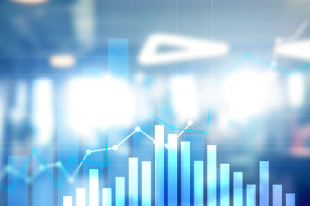 Financial growth graph. Sales increase, marketing strategy concept.の写真素材