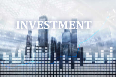 Investment, ROI, financial market concept.の写真素材