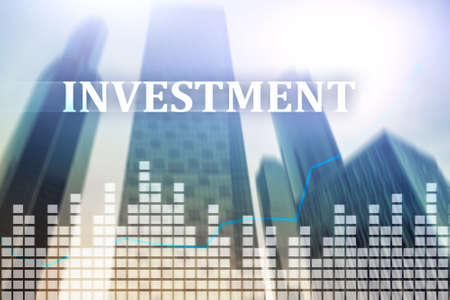 Investment, ROI, financial market concept.の写真素材