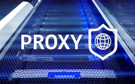 PROXY server, VPN, Virtual Private network technology. Cyber security.の写真素材