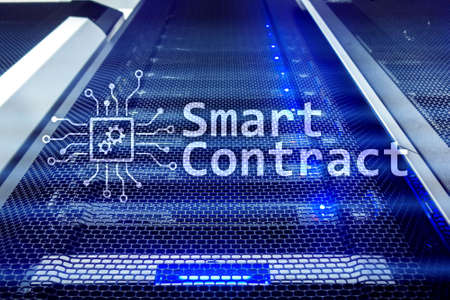 Smart contract, blockchain technology in modern business.の写真素材