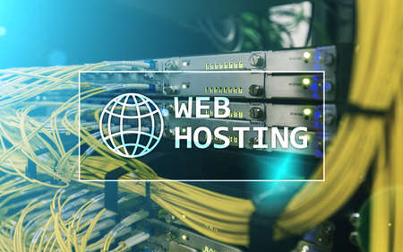 Web Hosting, providing storage space and access for websites.の写真素材