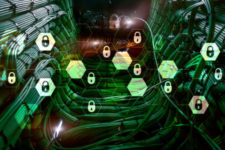 Cyber security, data protection, information privacy. Internet and technology concept.の写真素材