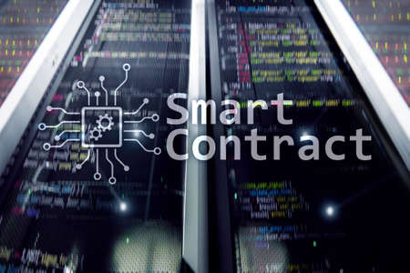 Smart contract, blockchain technology in modern business.の写真素材