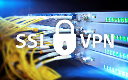 SSL VPN. Virtual private network. Encrypted connection.の写真素材