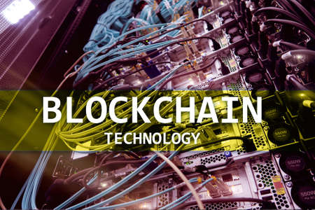 Blockchain technology, cryptocurrency mining.の写真素材