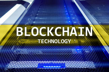 Blockchain technology, cryptocurrency mining.の写真素材