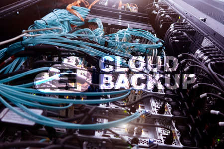 Cloud backup. Server data loss prevention. Cyber security.の写真素材