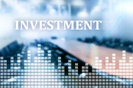 Investment, ROI, financial market concept.の写真素材