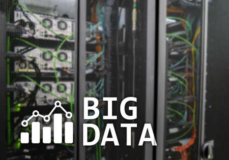 Big data analysing server. Internet and technology.の写真素材